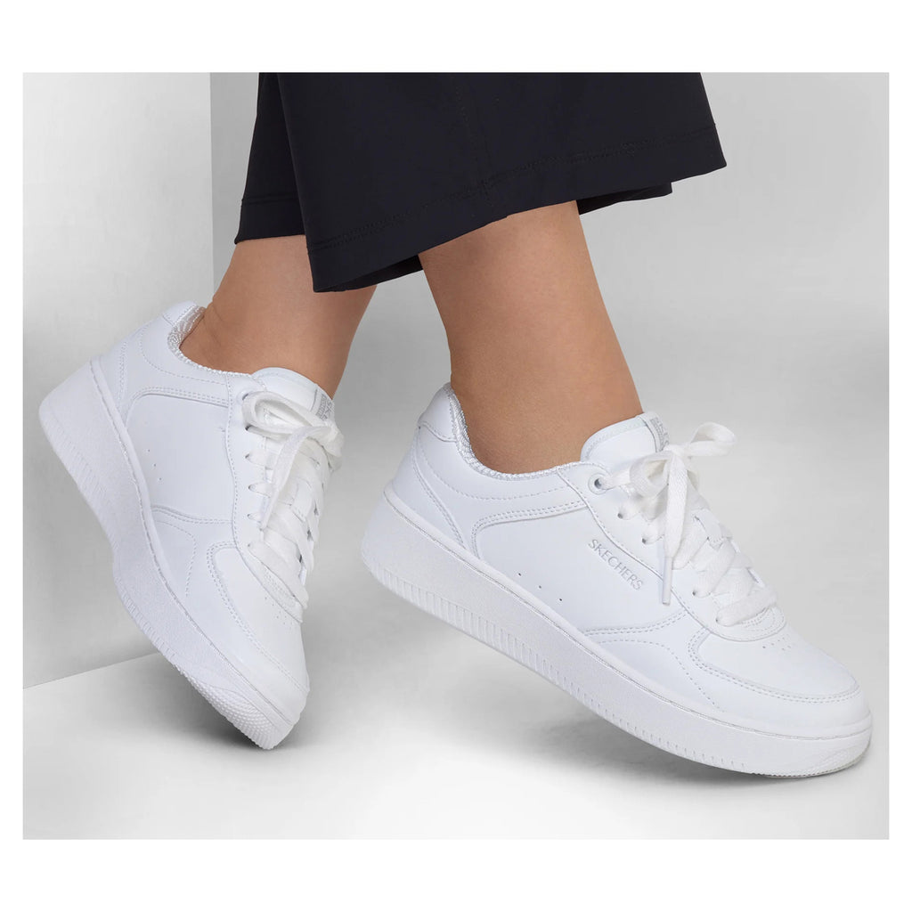 Women's Skechers Sport Court 2.0 - Core Essential Sneaker - Wide Width WHITE 185160W-WHT