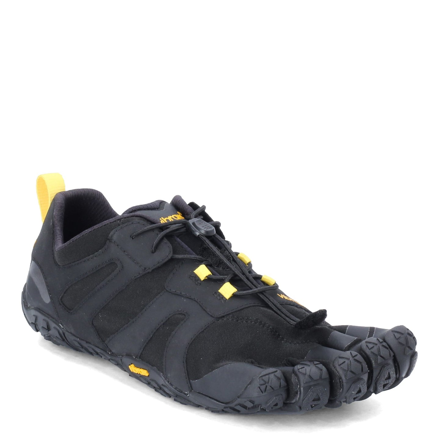 Peltz Shoes  Men's Vibram FiveFingers V-Trail 2.0 Running Shoe BLACK YELLOW 19M7601