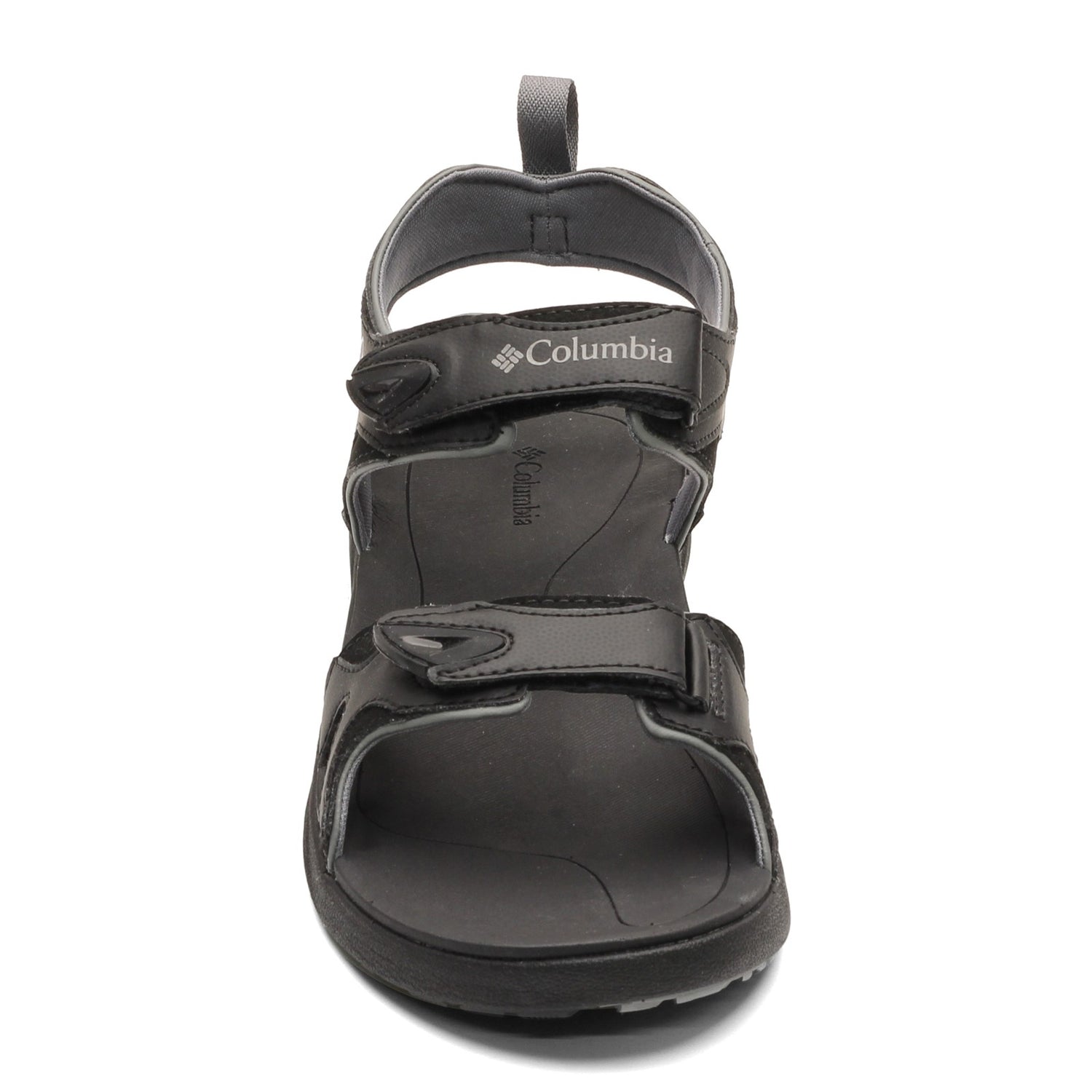 Peltz Shoes  Men's Columbia 2 Strap Sandal BLACK GREY 1907061-010