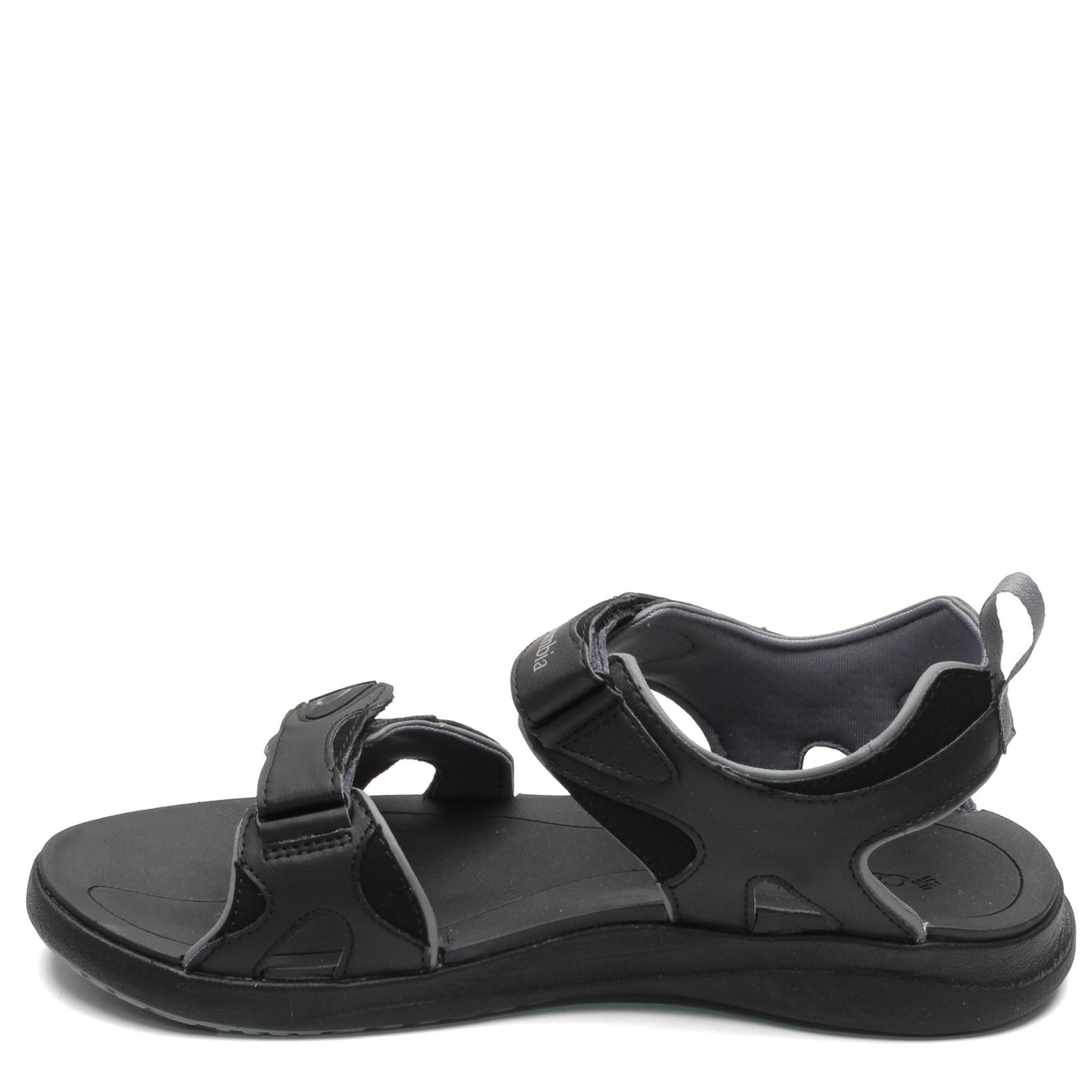 Peltz Shoes  Men's Columbia 2 Strap Sandal BLACK GREY 1907061-010