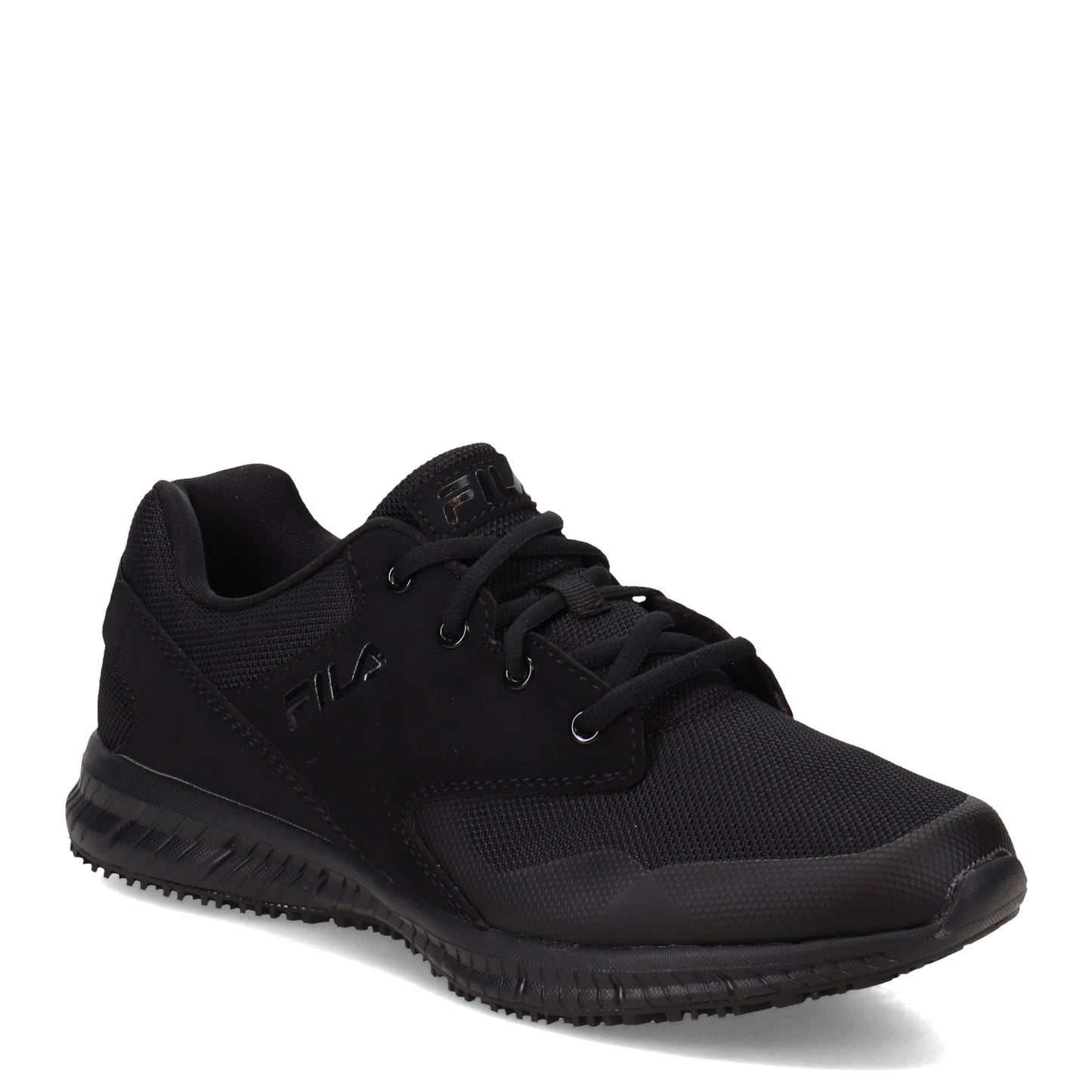 Peltz Shoes  Men's Fila Memory Layers EVO SR Work Shoe - WIde Width BLACK 1LW00353-001