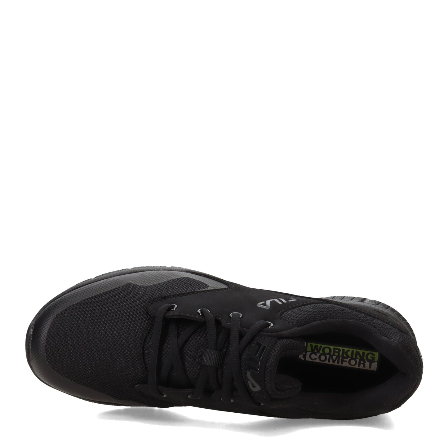 Peltz Shoes  Men's Fila Memory Layers EVO SR Work Shoe - WIde Width BLACK 1LW00353-001