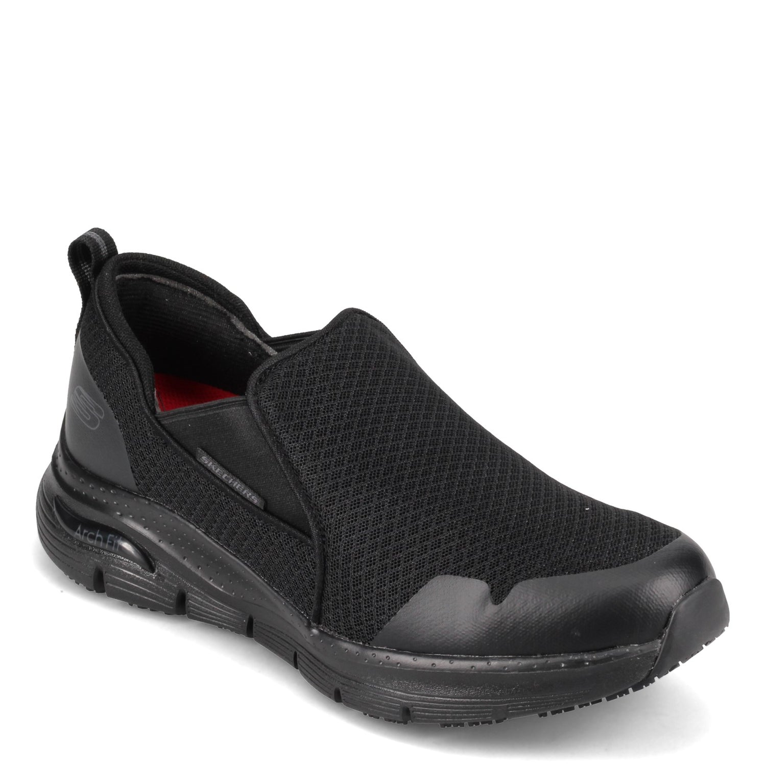 Peltz Shoes  Men's Skechers Arch Fit SR - Tineid Work Shoe Black 200026-BLK