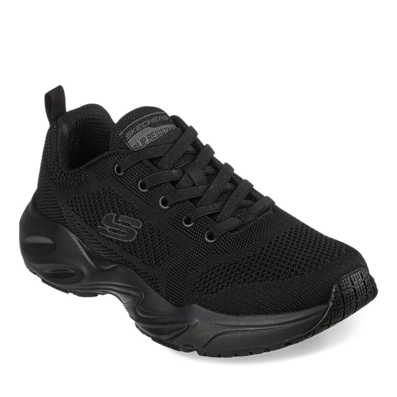 Peltz Shoes  Men's Skechers Work Stamina Airy SR Work Shoe BLACK 200117-BBK