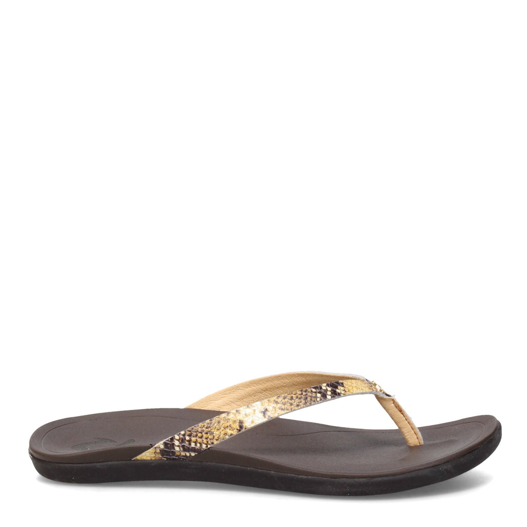 Women's OluKai Ho'opio Thong Sandal TAN 20290-34XQ