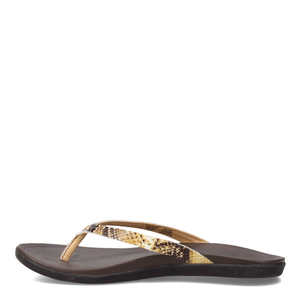 Women's OluKai Ho'opio Thong Sandal TAN 20290-34XQ