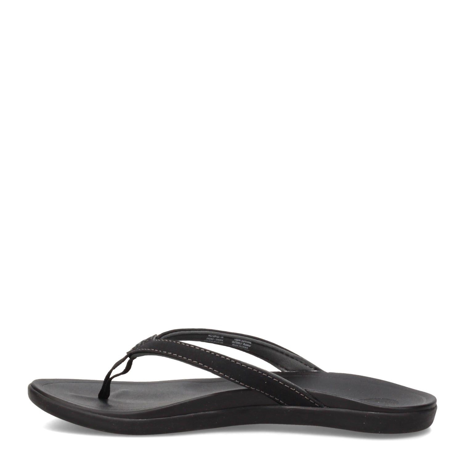 Peltz Shoes  Women's OluKai Ho'opio Thong Sandal ONYX 20294-OXOX