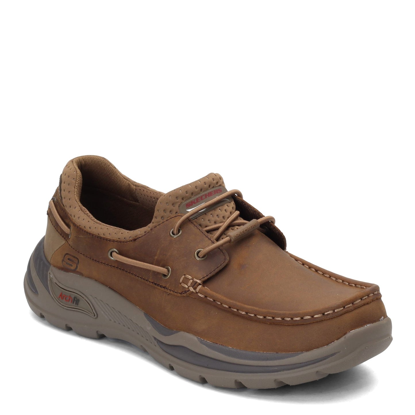 Peltz Shoes  Men's Skechers Arch Fit Motley - Hosco Boat Shoe Desert 204179-DSRT