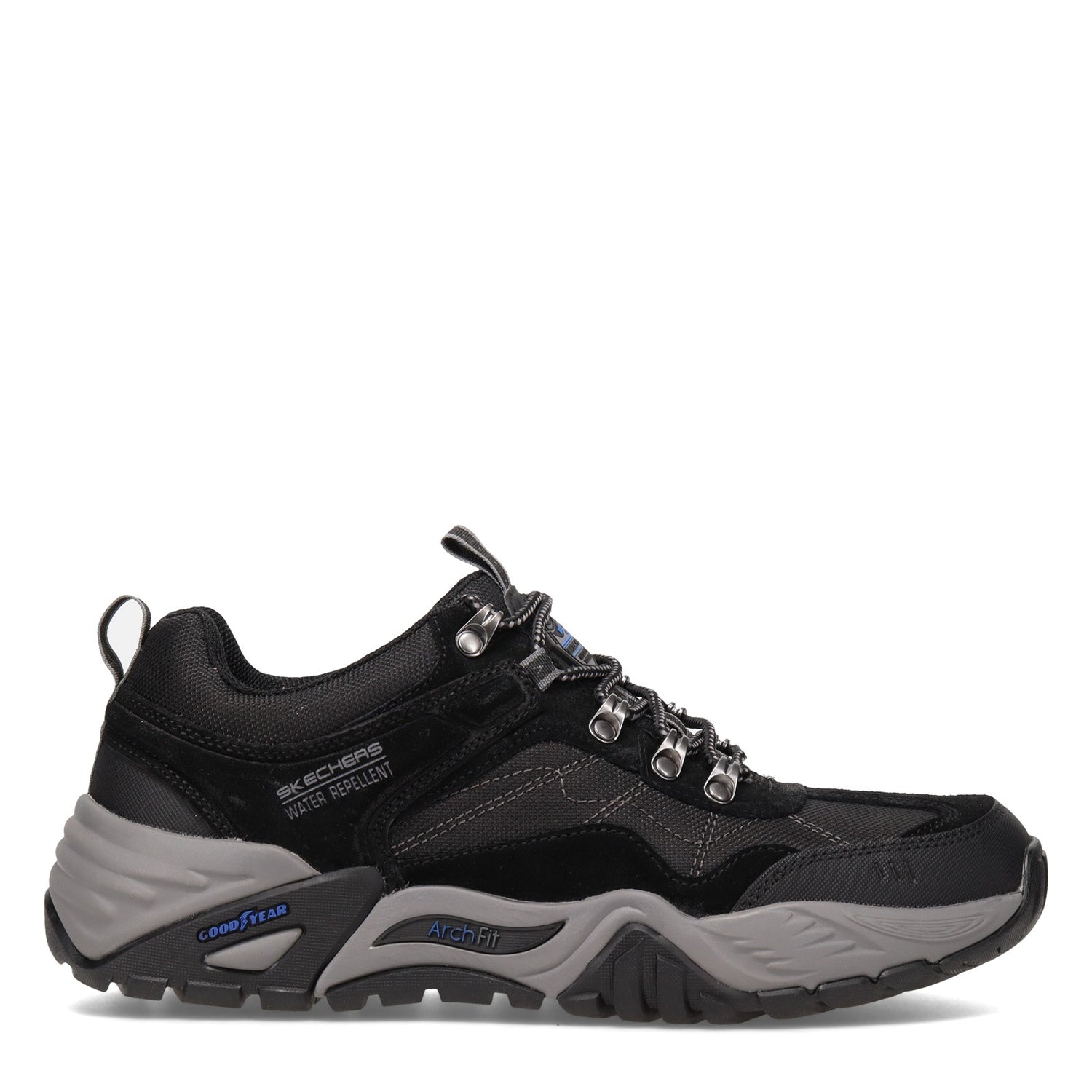 Peltz Shoes  Men's Skechers GOwalk Arch Fit - Recon Harbin Trail Shoe BLACK 204411-BLK