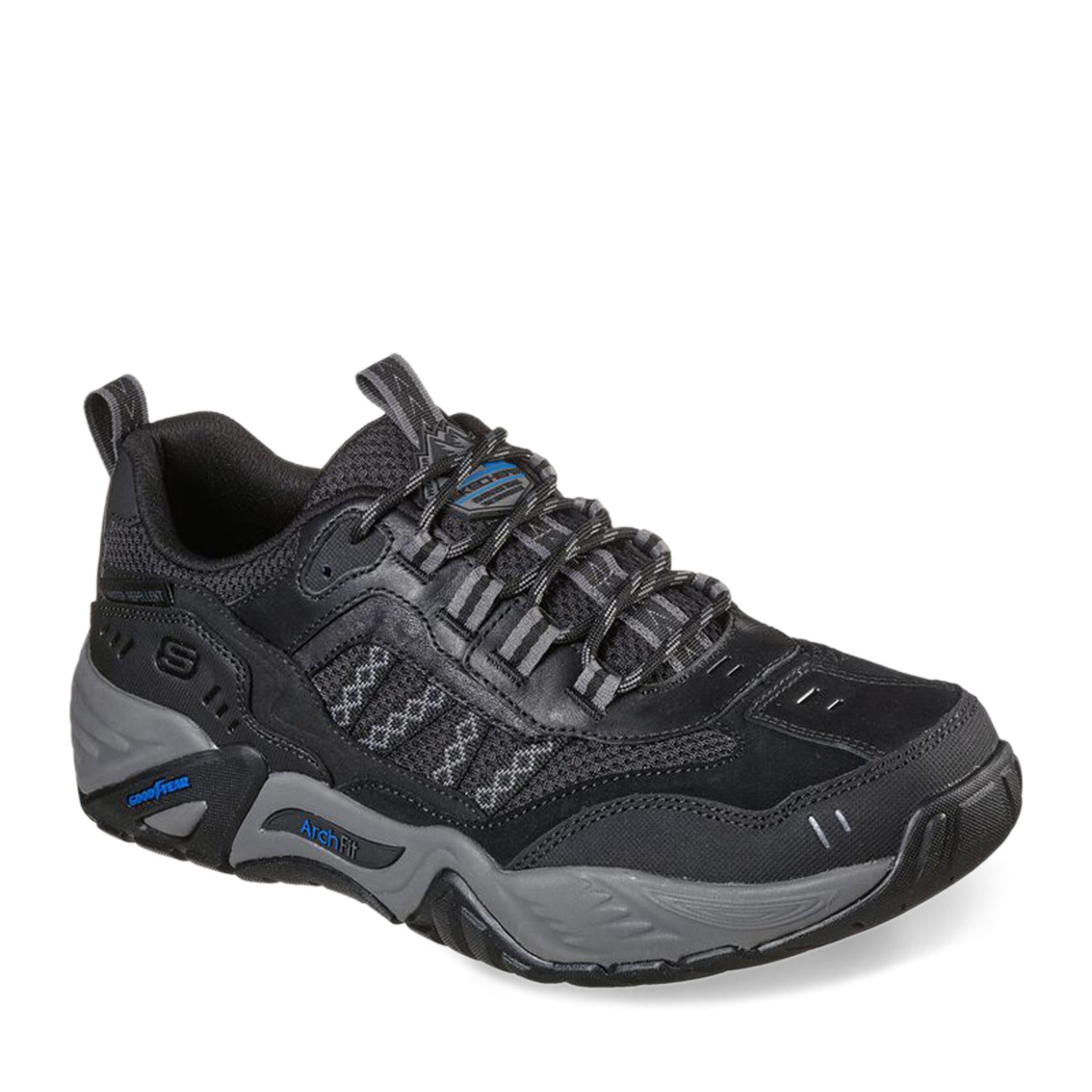 Peltz Shoes  Men's Skechers Jericko Arch Fit Hiking Boot BLACK 204412-BLK