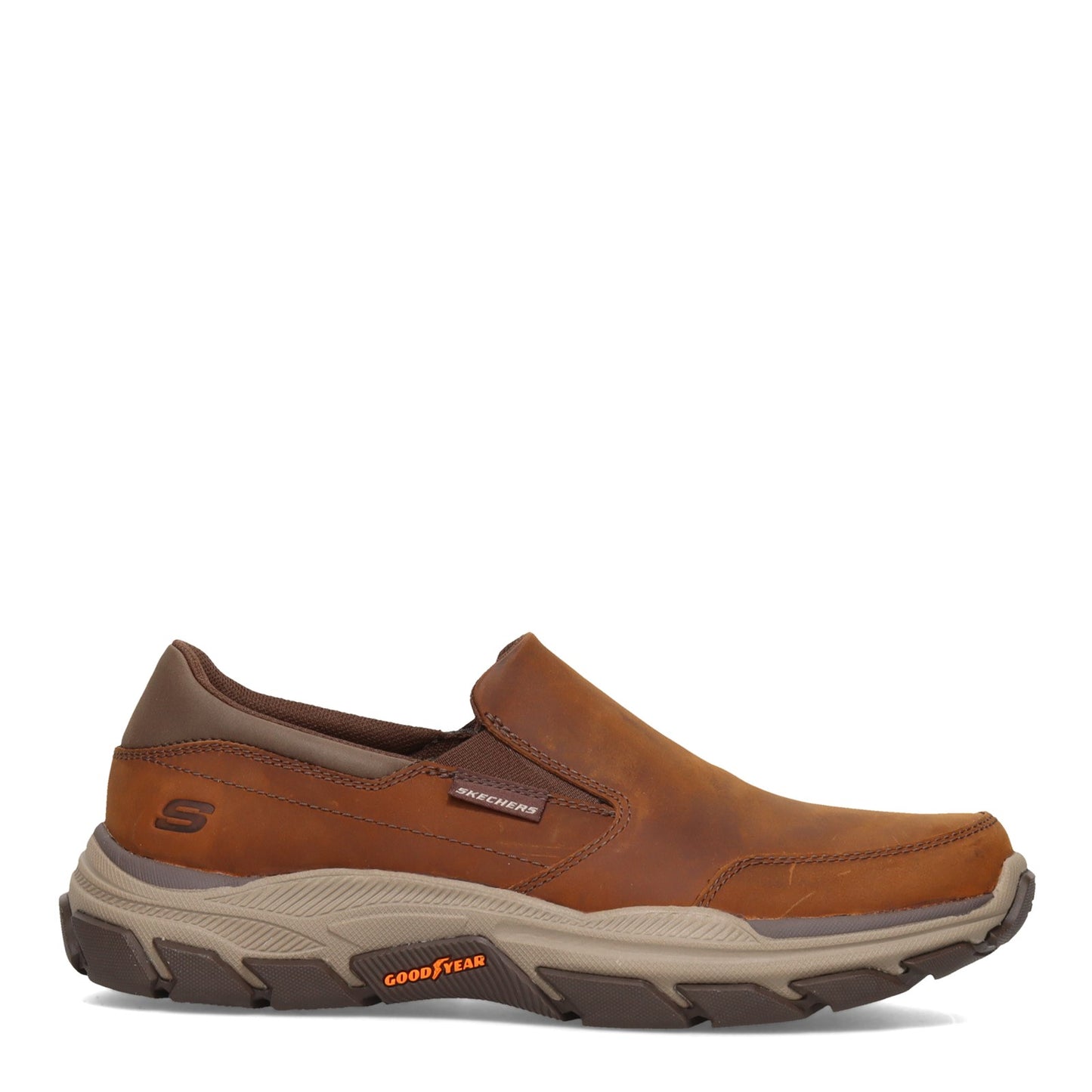 Peltz Shoes  Men's Skechers Relaxed Fit: Respected - Calum Slip-On Dark Brown 204480-CDB