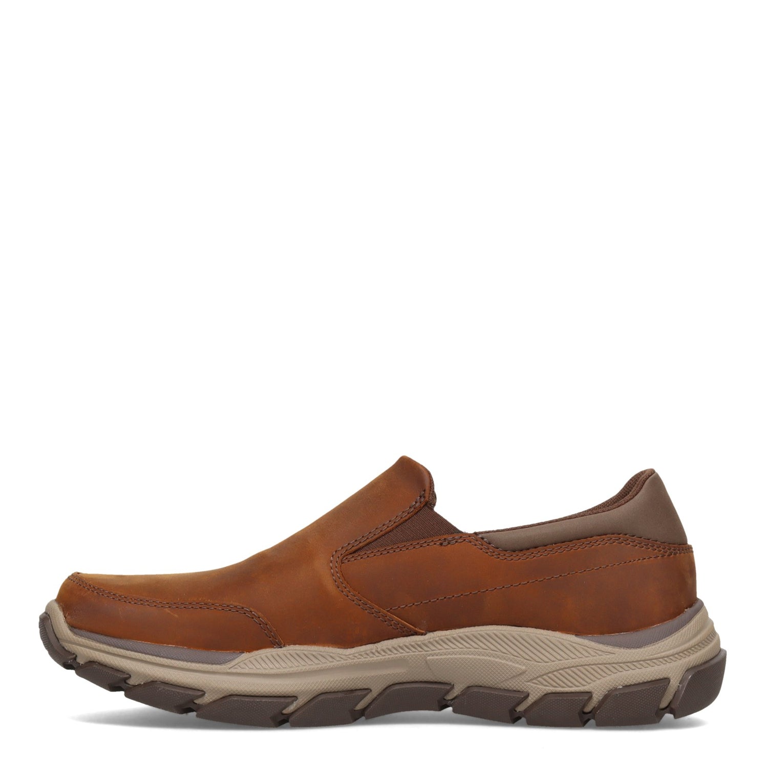 Peltz Shoes  Men's Skechers Relaxed Fit: Respected - Calum Slip-On Dark Brown 204480-CDB