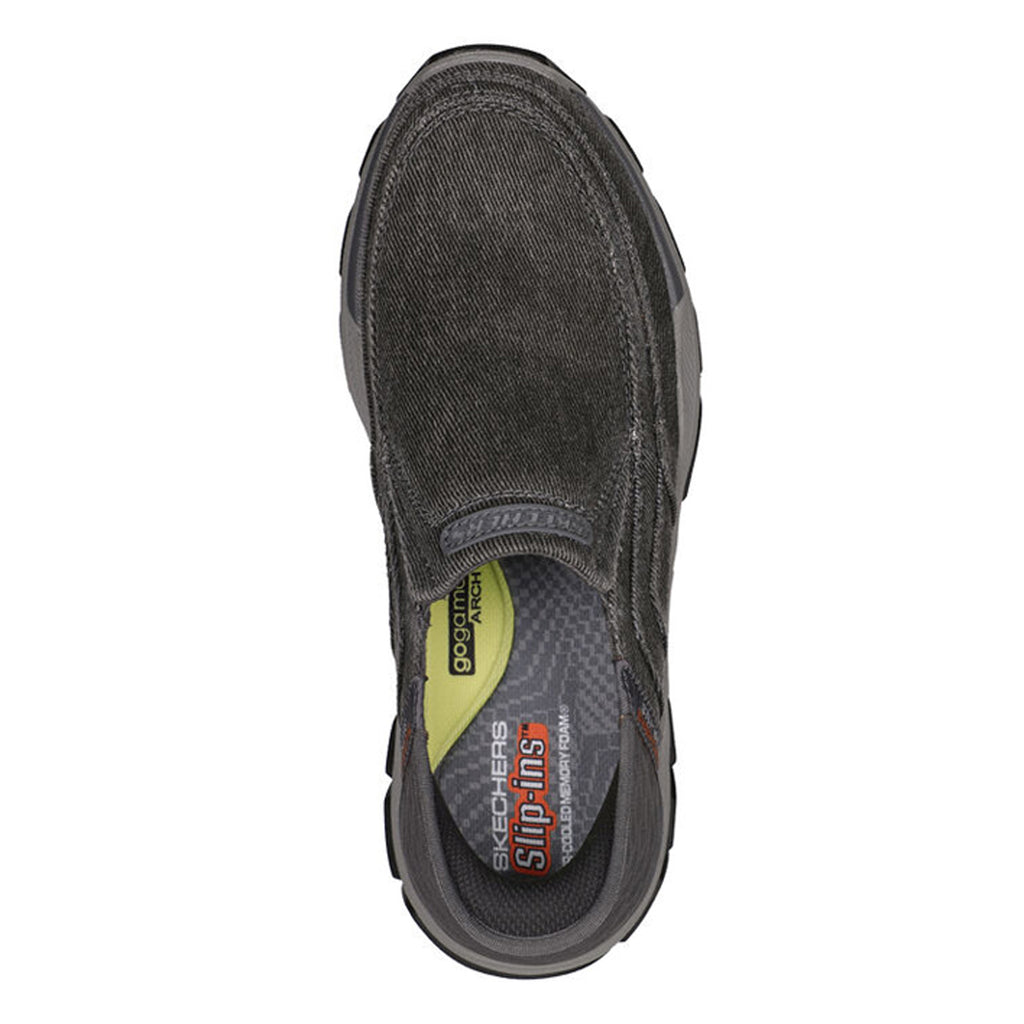 Men's Skechers Slip-ins Relaxed Fit: Respected - Holmgren Slip-On CHARCOAL CANVAS 204809-CHAR