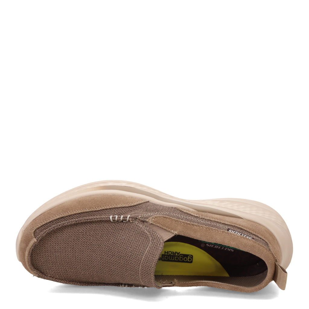 Men's Skechers Slade - Munson Slip-On LT BROWN SUEDE/MESH 205102-LTBR