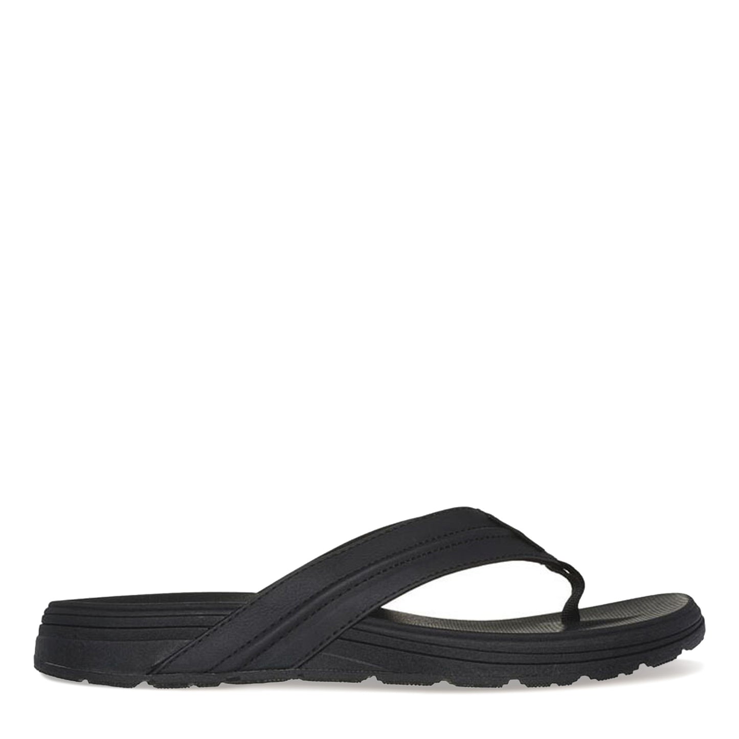 Peltz Shoes  Men's Skechers Relaxed Fit: Supreme - Bosnia Sandal Black 205111-BLK