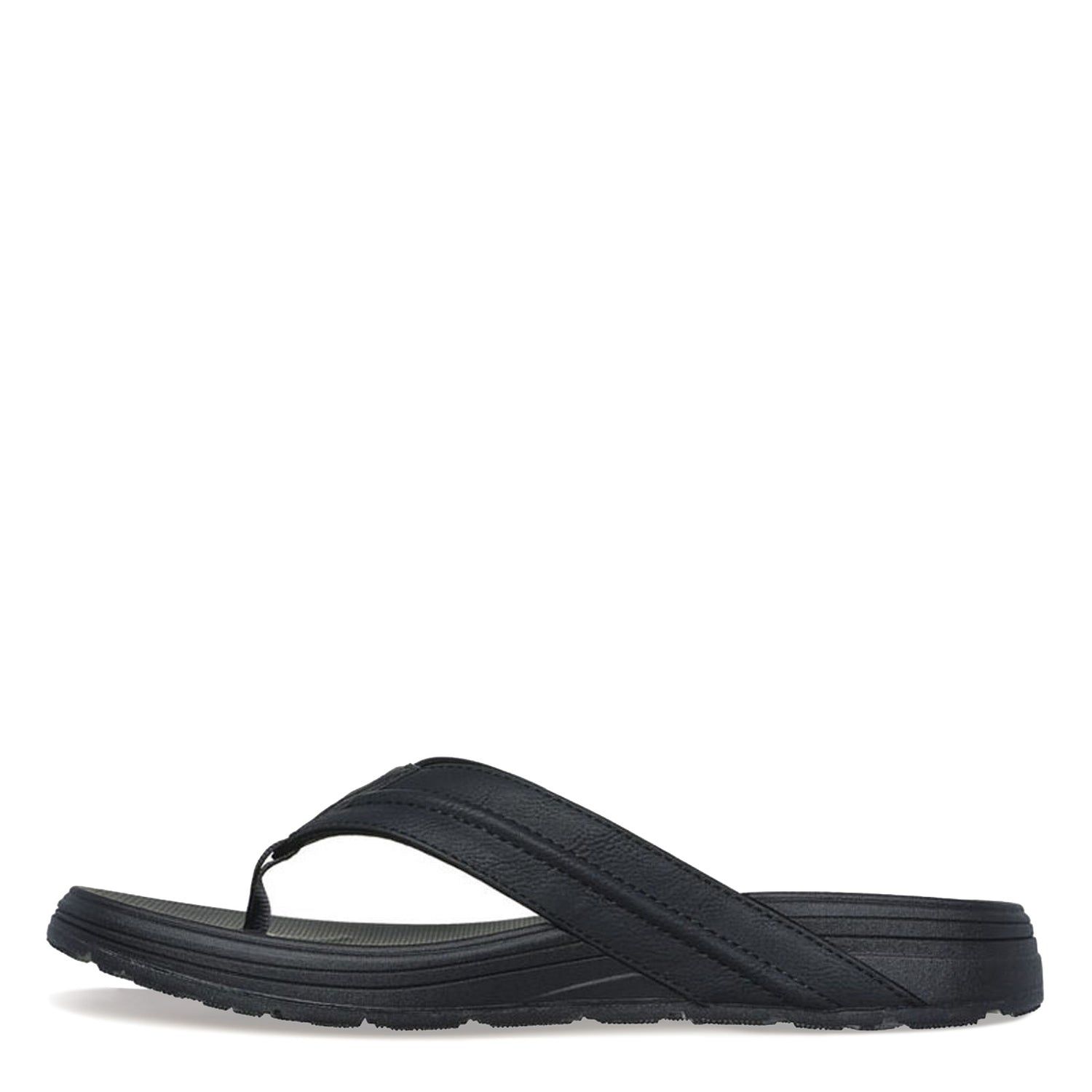 Peltz Shoes  Men's Skechers Relaxed Fit: Supreme - Bosnia Sandal Black 205111-BLK