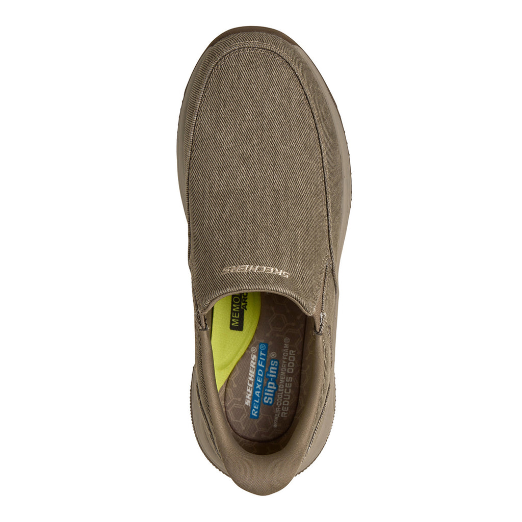 Men's Skechers Slip-ins Relaxed Fit: Meroe - Dayton Slip-On DARK TAUPE 205469-DKTP