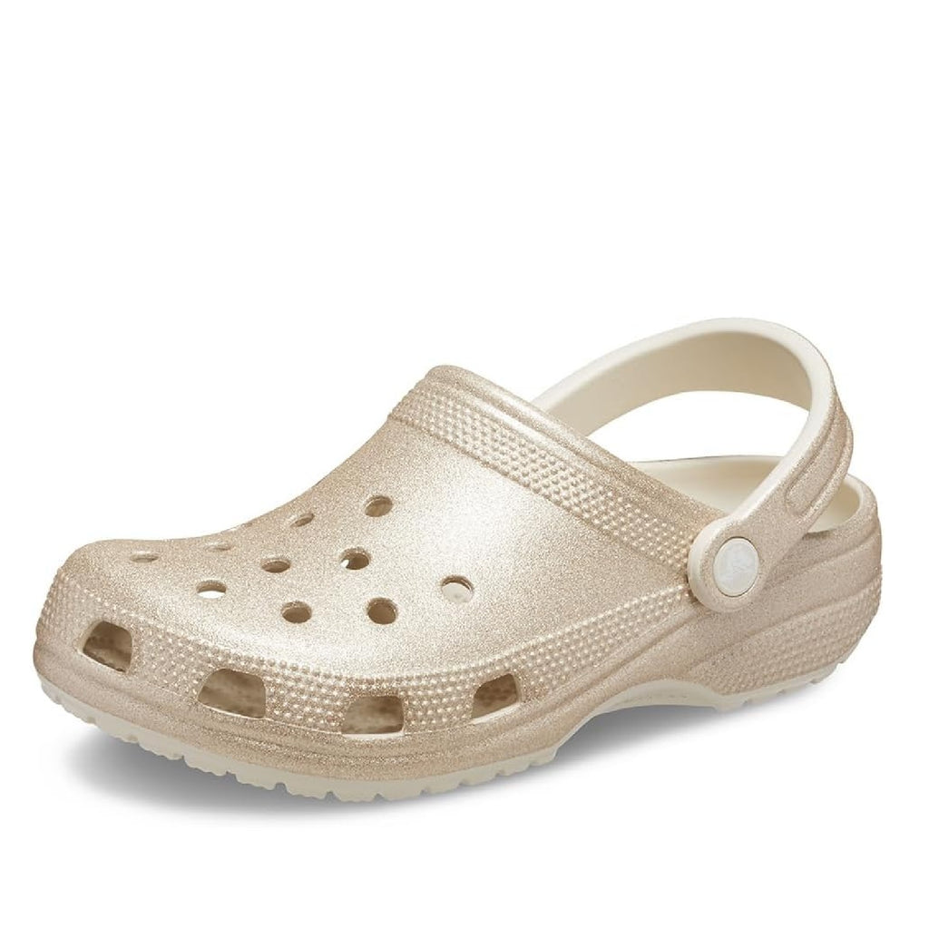 Womens Crocs Classic Glitter Clog CHAMPAGNE 205942-9AC