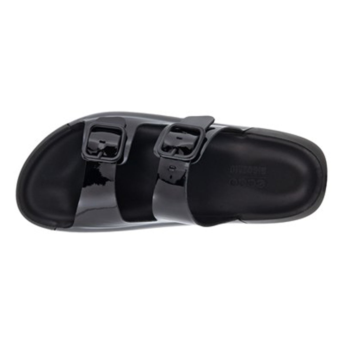 Peltz Shoes  Women's Ecco 2nd Cozmo 2 Band Buckle Sandal BLACK 206833-01001