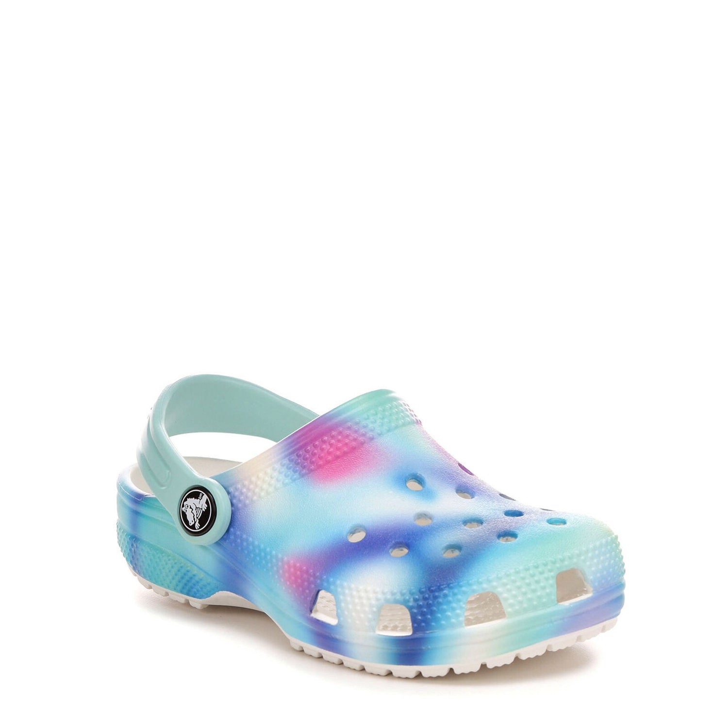 Peltz Shoes  Kids' Crocs Solarized Classic Clog - Little Kid & Big Kid White/Blue 207587-94S K