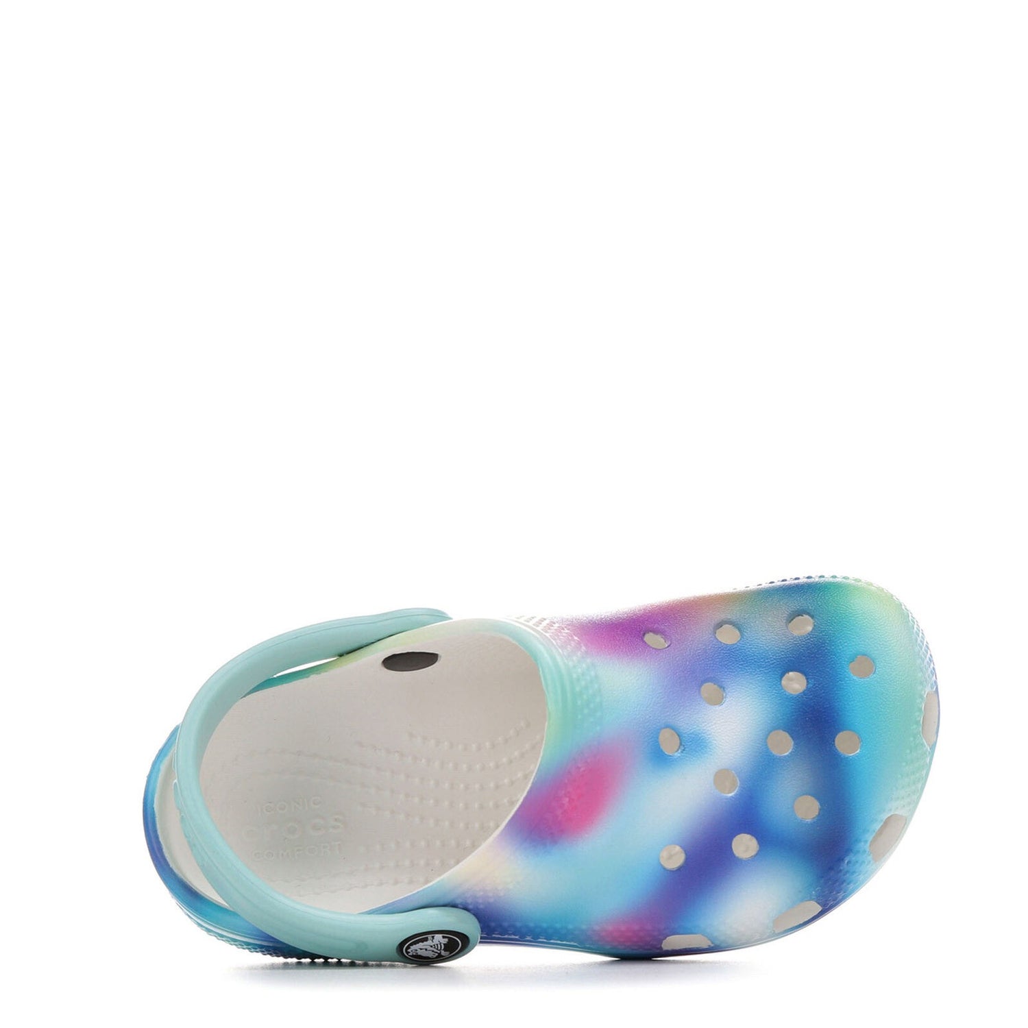Peltz Shoes  Kids' Crocs Solarized Classic Clog - Little Kid & Big Kid White/Blue 207587-94S K