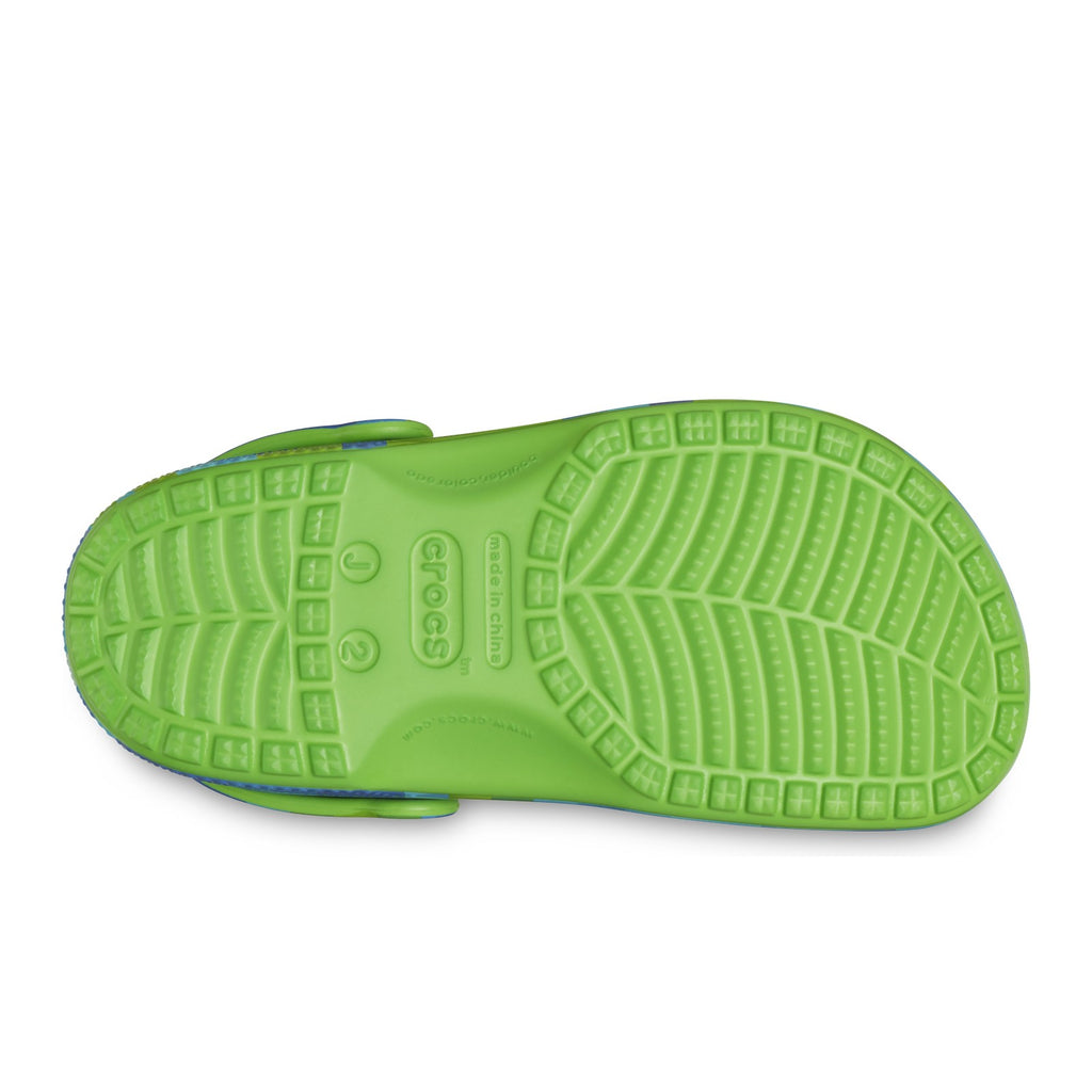 Boy's Crocs, Classic Digi Block Clog - Little Kid & Big Kid GREEN SLIME 209696-3WA