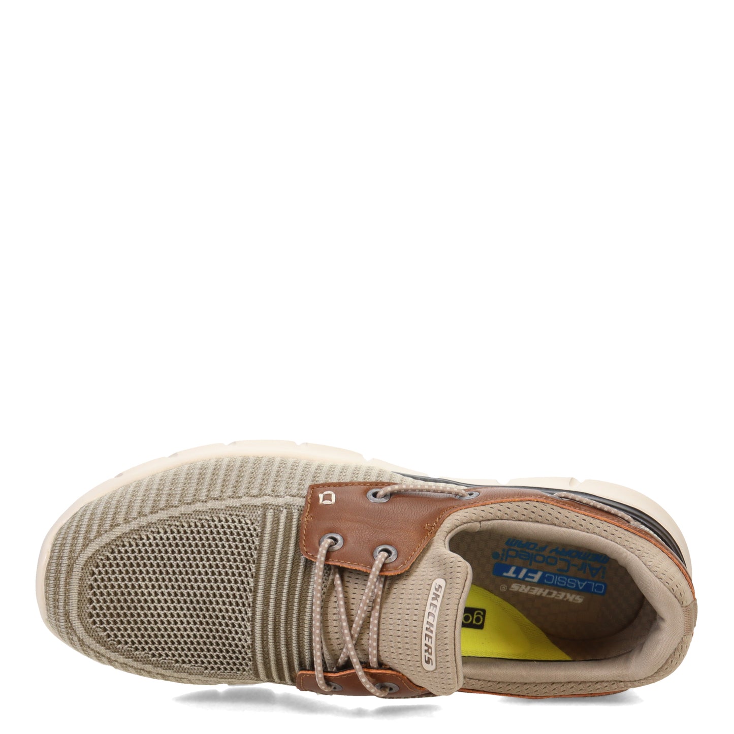 Peltz Shoes  Men's Skechers Del Retto - Clean Slate Boat Shoe Taupe 210237-TPE