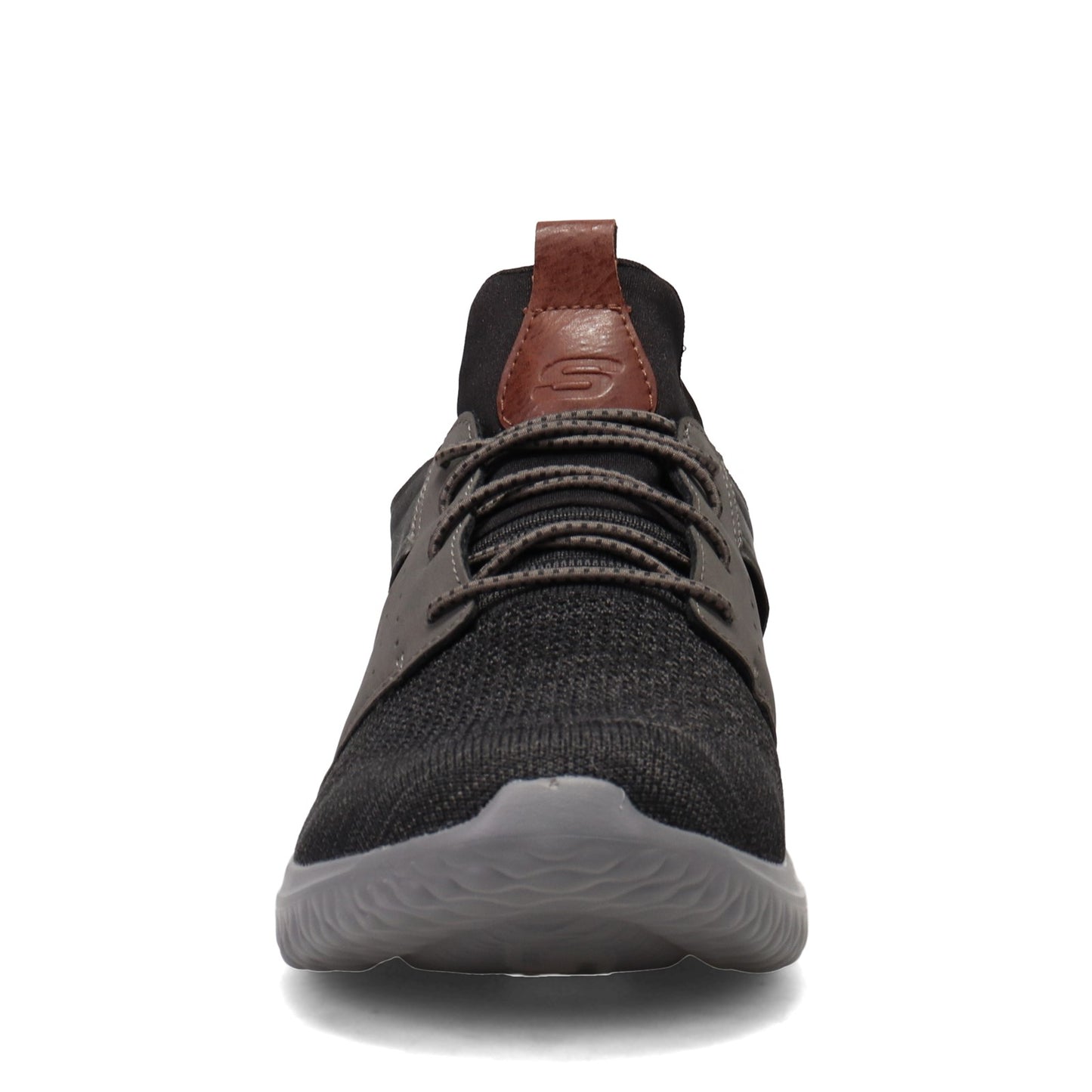 Peltz Shoes  Men's Skechers Delson 3.0 - Cicada Sneaker BLACK / GRAY 210238-BKGY
