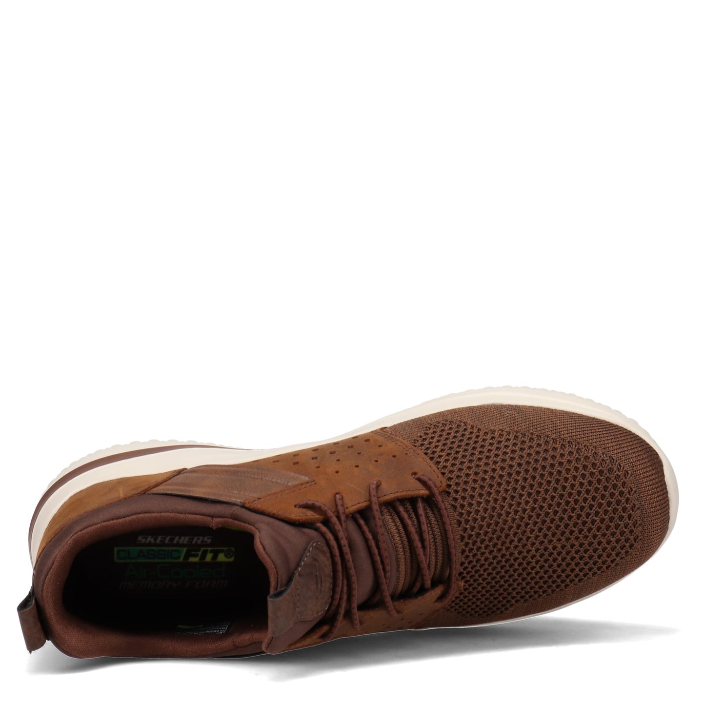Peltz Shoes  Men's Skechers Delson 3.0 - Cicada Sneaker DARK BROWN 210238-CDB