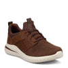 Peltz Shoes  Men's Skechers Delson 3.0 - Cicada Sneaker - Wide Width DARK BROWN 210238W-CDB