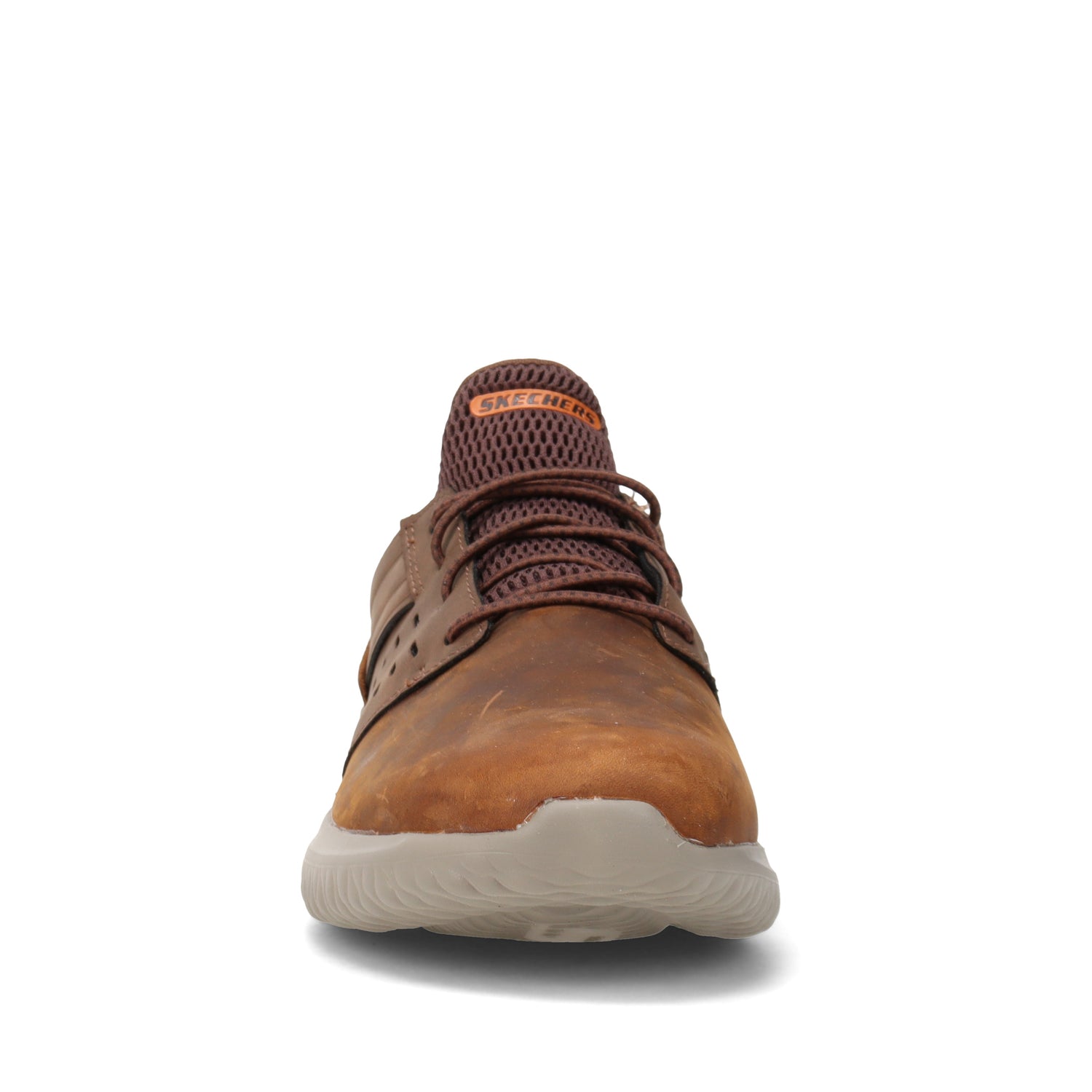 Peltz Shoes  Men's Skechers Street Delson 3.0 - Ezra Sneaker DARK BROWN 210308-CDB