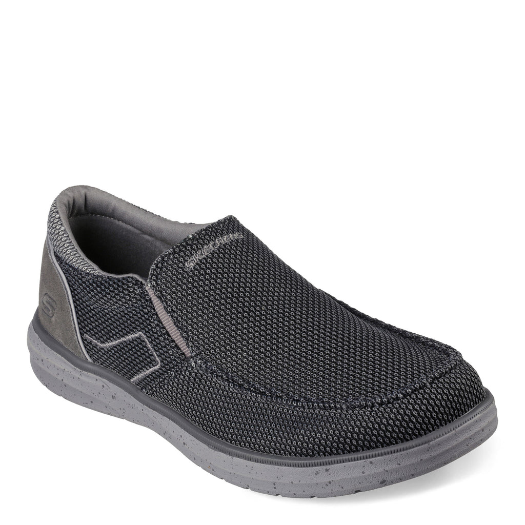 Men's Skechers Relaxed Fit: Morelo - Port Viewer Slip-On BLACK GREY 210493-BKGY