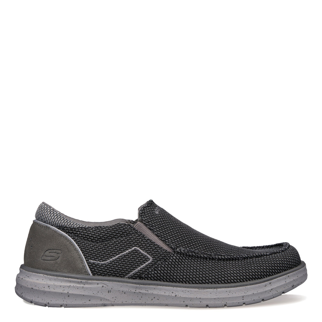 Men's Skechers Relaxed Fit: Morelo - Port Viewer Slip-On BLACK GREY 210493-BKGY