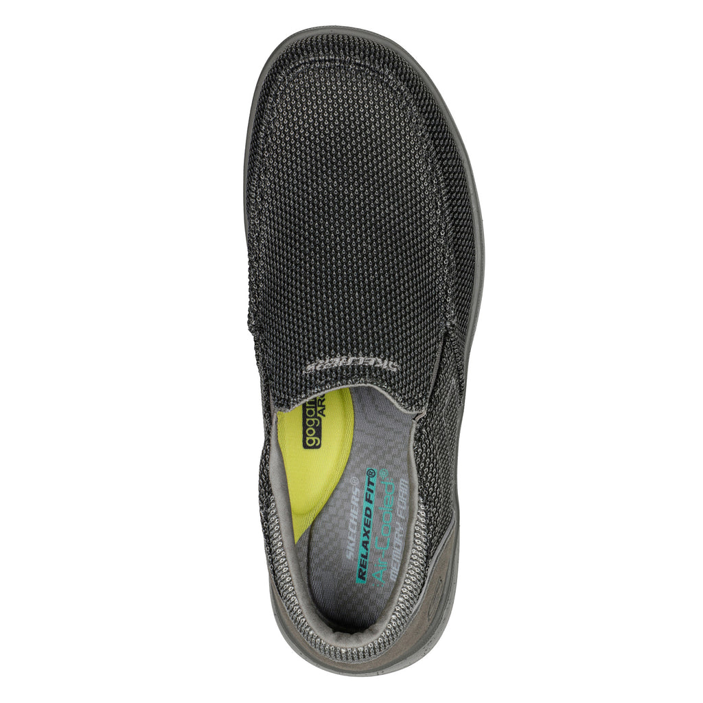 Men's Skechers Relaxed Fit: Morelo - Port Viewer Slip-On BLACK GREY 210493-BKGY