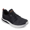 Peltz Shoes  Men's Skechers Relaxed Fit: Solvano – Caspian Sneaker Black Knit/Synthetic 210553-BLK