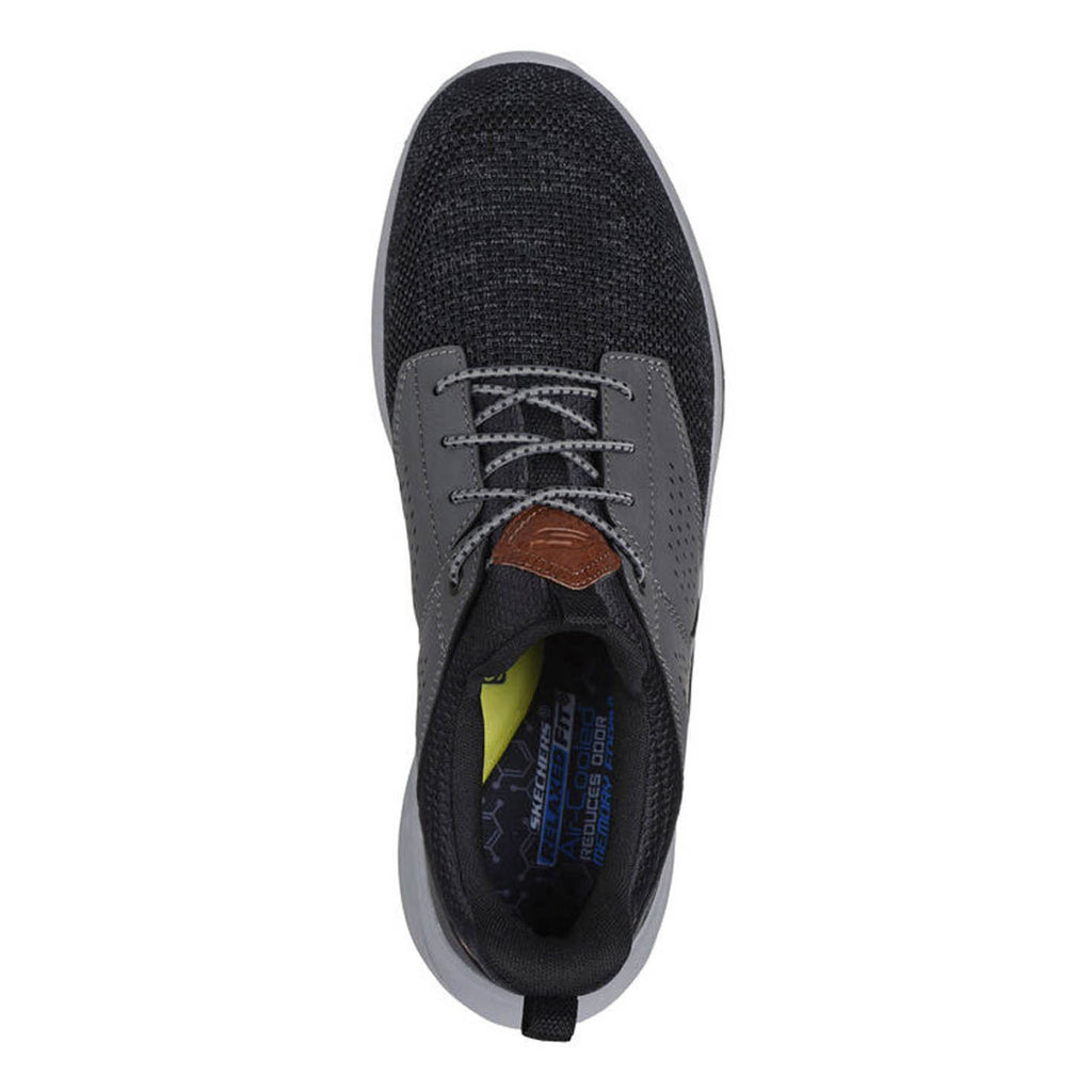 Men's Skechers Relaxed Fit: Slade - Breyer Sneaker BLACK GRAY KNIT 210892-BKGY