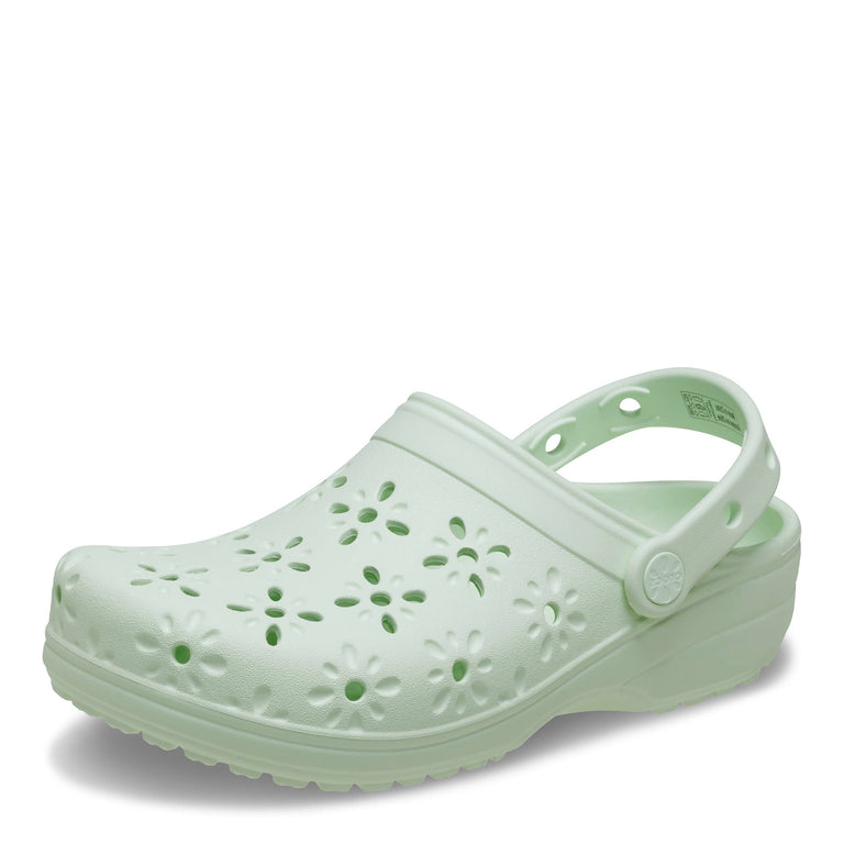 Women's Crocs, Classic Floral Cut-Out Clog
