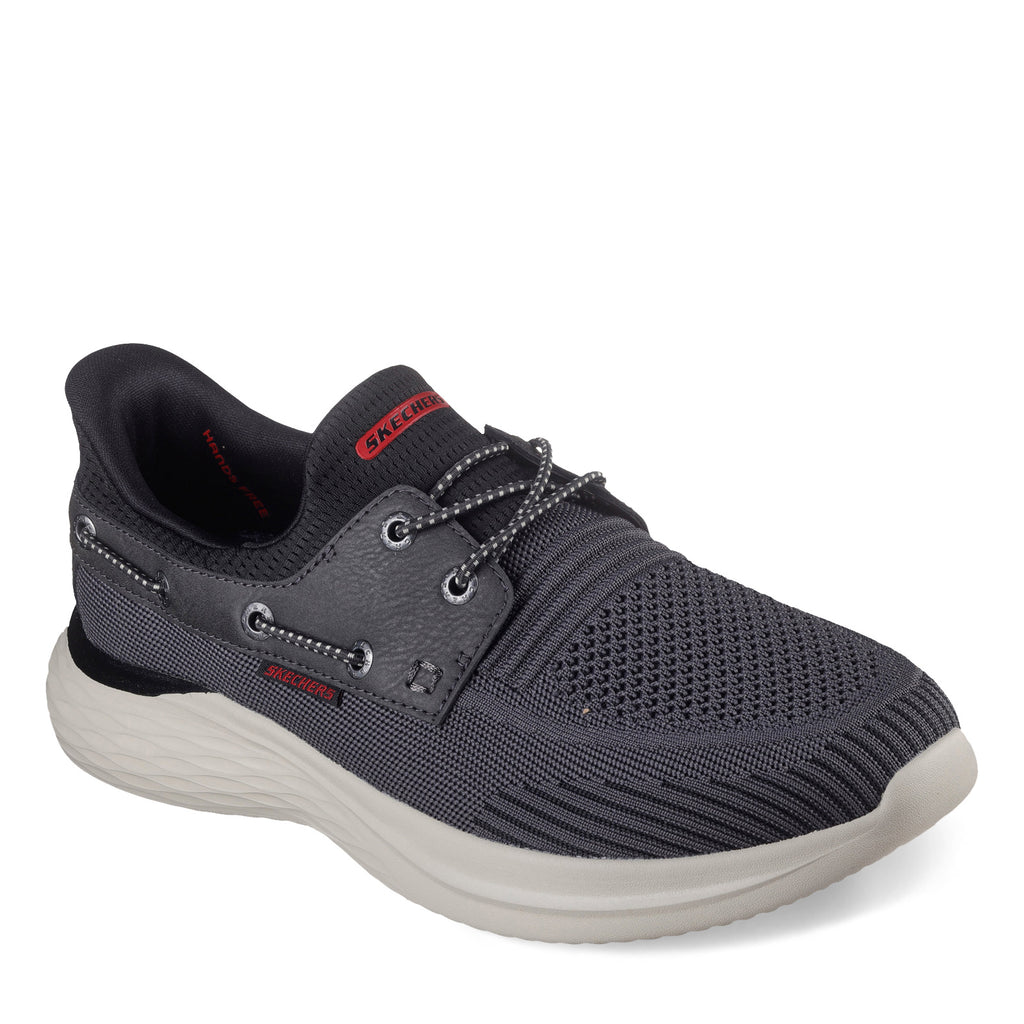 Men's Skechers Slip-ins Relaxed Fit: Lawson - Parasail Sneaker CHARCOAL BLACK KNIT 211108-CHBK