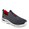 Peltz Shoes  Men's Skechers GO WALK Arch Fit - Linear Axis Sneaker BLACK / RED 216256-BKRD