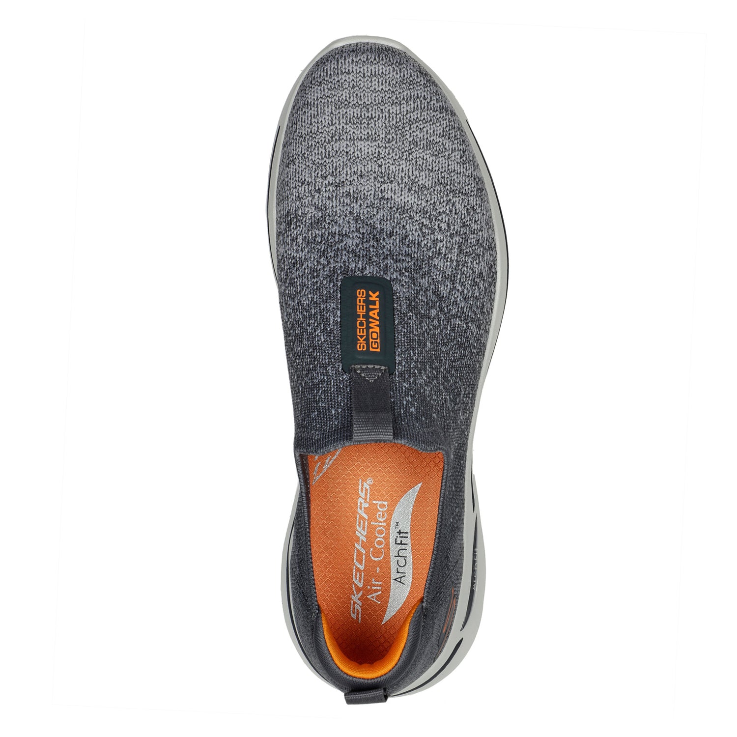 Peltz Shoes  Men's Skechers GO WALK Arch Fit - Linear Axis Sneaker CHARCOAL 216256-CHAR
