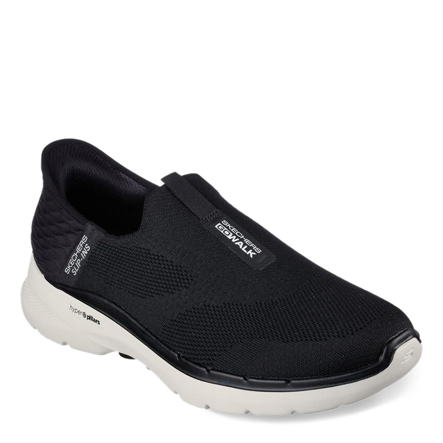 Peltz Shoes  Men's Skechers Slip-ins: GO WALK 6 - Easy On Sneaker - Wide Width BLACK 216278WW-BLK