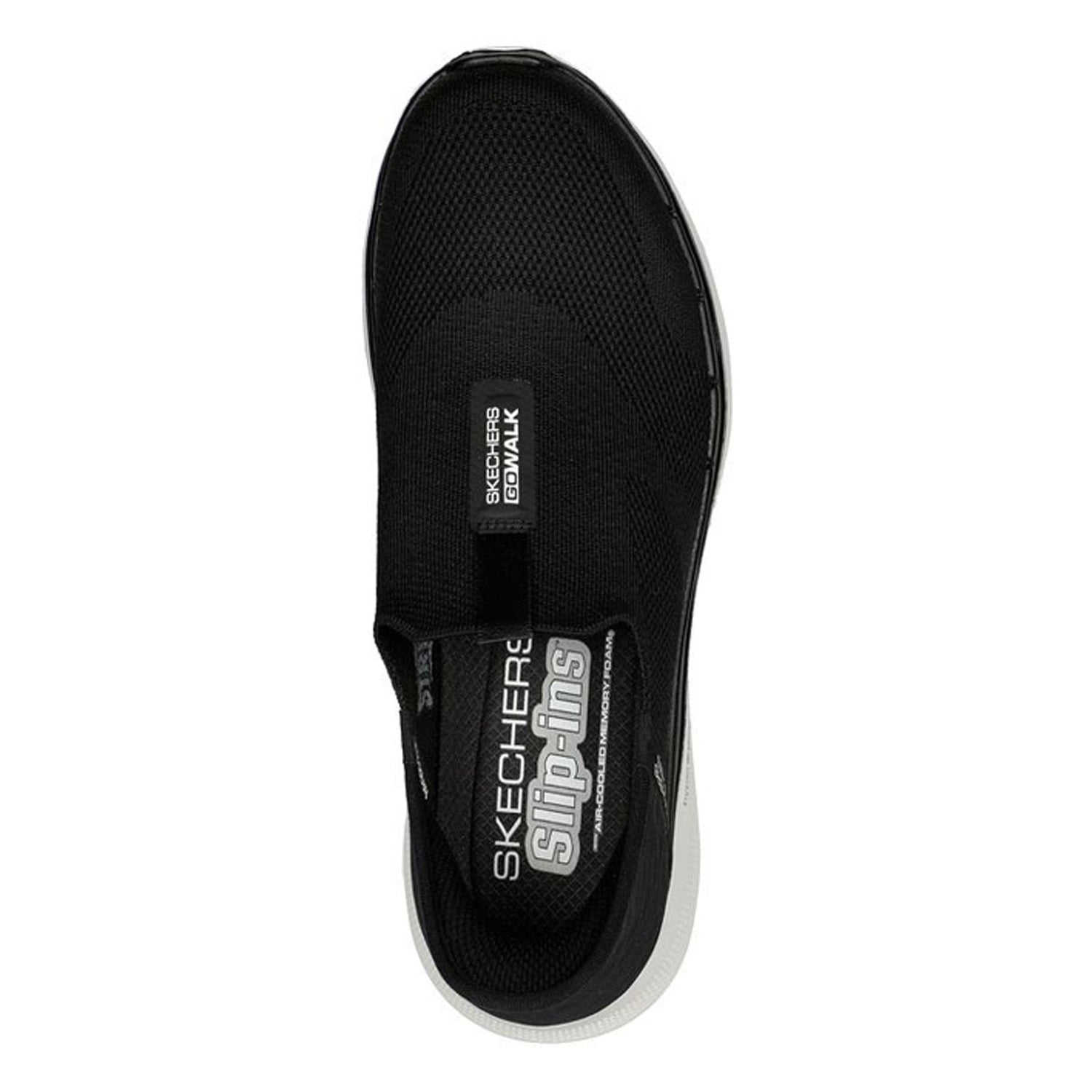 Peltz Shoes  Men's Skechers Slip-ins: GO WALK 6 - Easy On Sneaker - Wide Width BLACK 216278WW-BLK