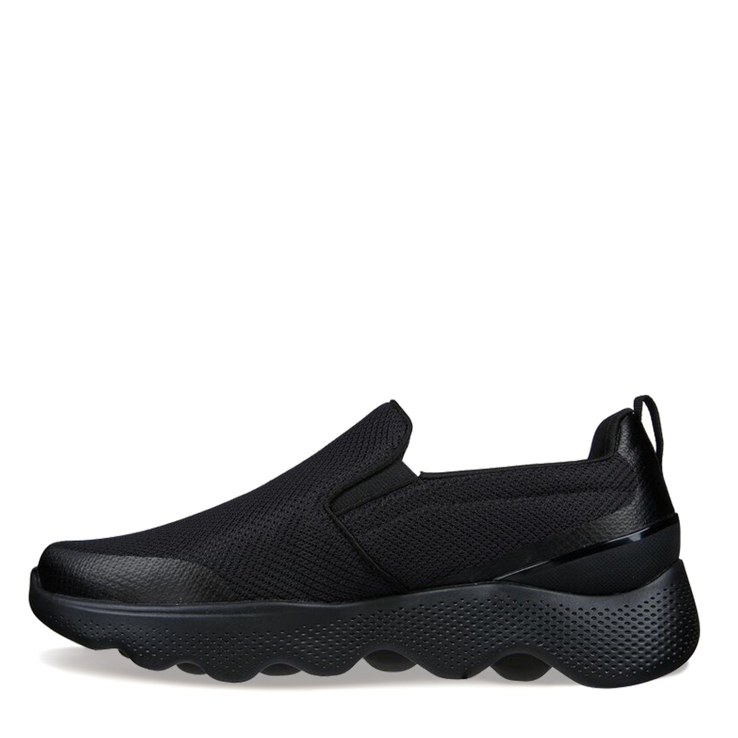 Peltz Shoes  Men's Skechers GO WALK Massage Fit – Ripple Sneaker BLACK 216408-BBK