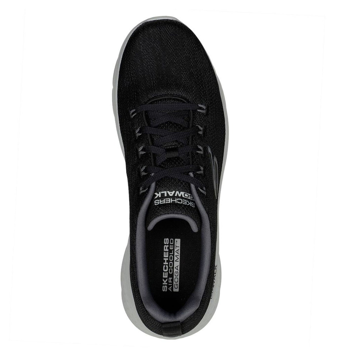 Peltz Shoes  Men's Skechers GO WALK Flex - Quota Walking Shoe BLACK GRAY 216481-BKGY