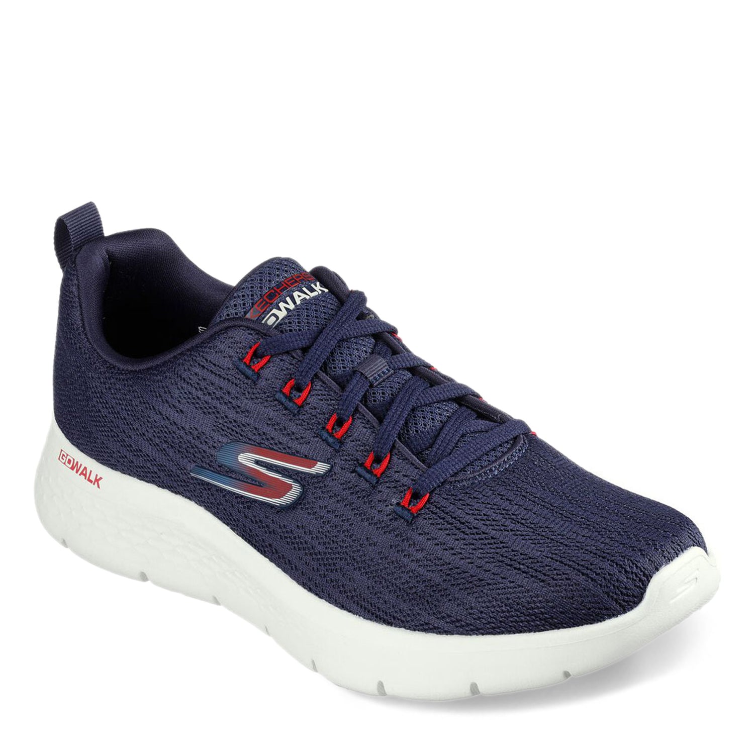 Peltz Shoes  Men's Skechers GO WALK Flex - Quota Walking Shoe NAVY RED 216481-NVRD