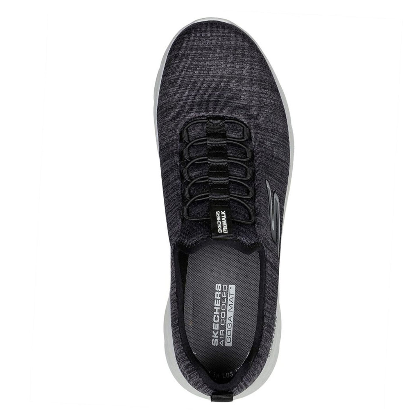 Peltz Shoes  Men's Skechers GOwalk Flex Sneaker - Wide Width BLACK / WHITE 216484WW-BKW
