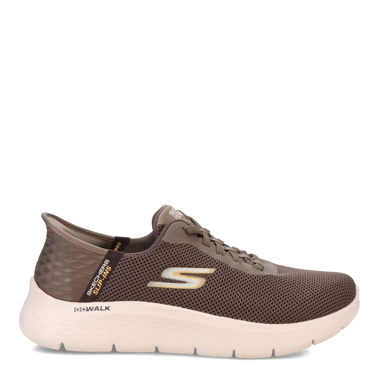 Peltz Shoes  Men's Skechers Slip-ins: GO WALK Flex - Hands Up Sneaker - Wide Width Brown 216496WW-BRN