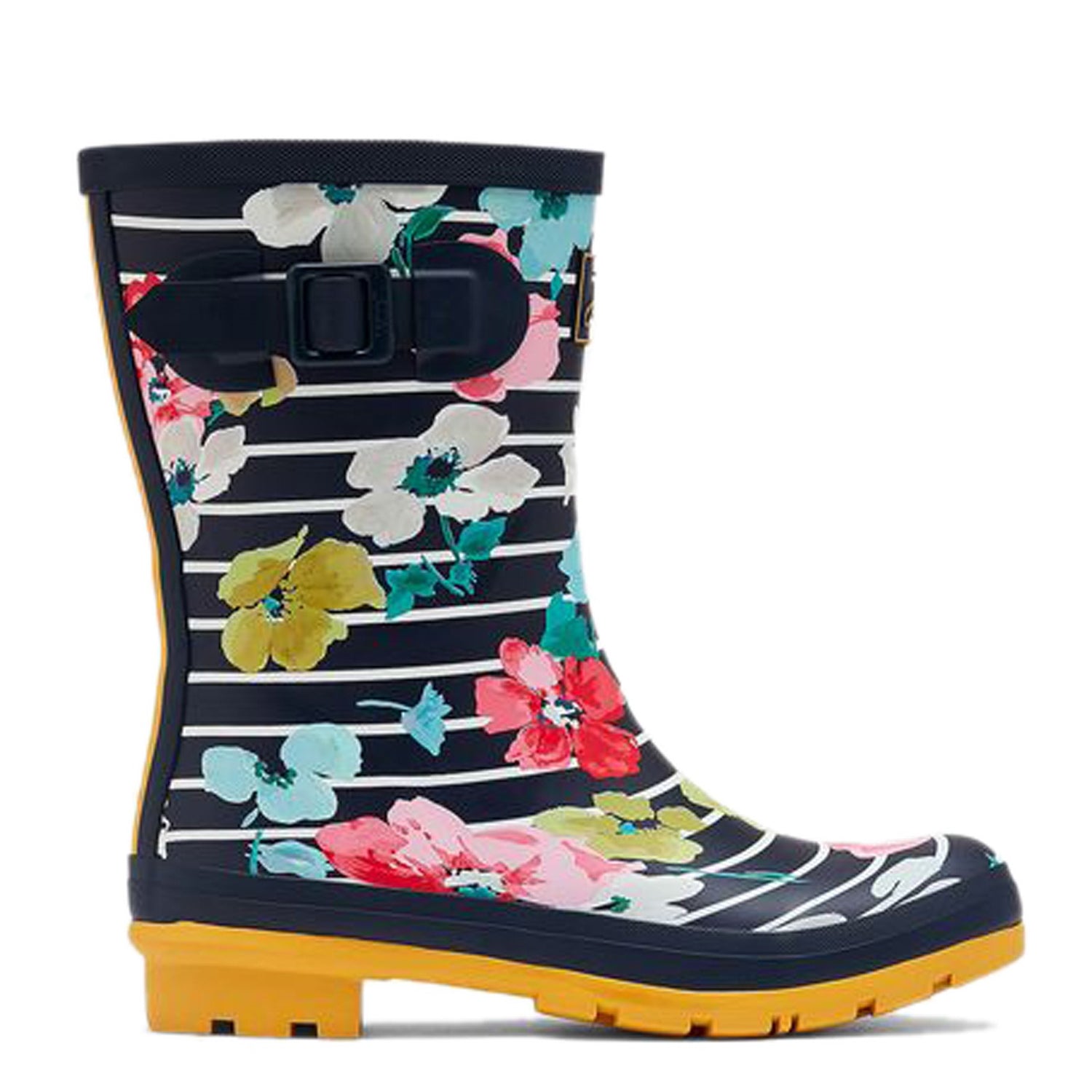 Peltz Shoes  Women's Joules Mollywelly Rain Boot BLUE STRIPE 216564-BLUSTPFL