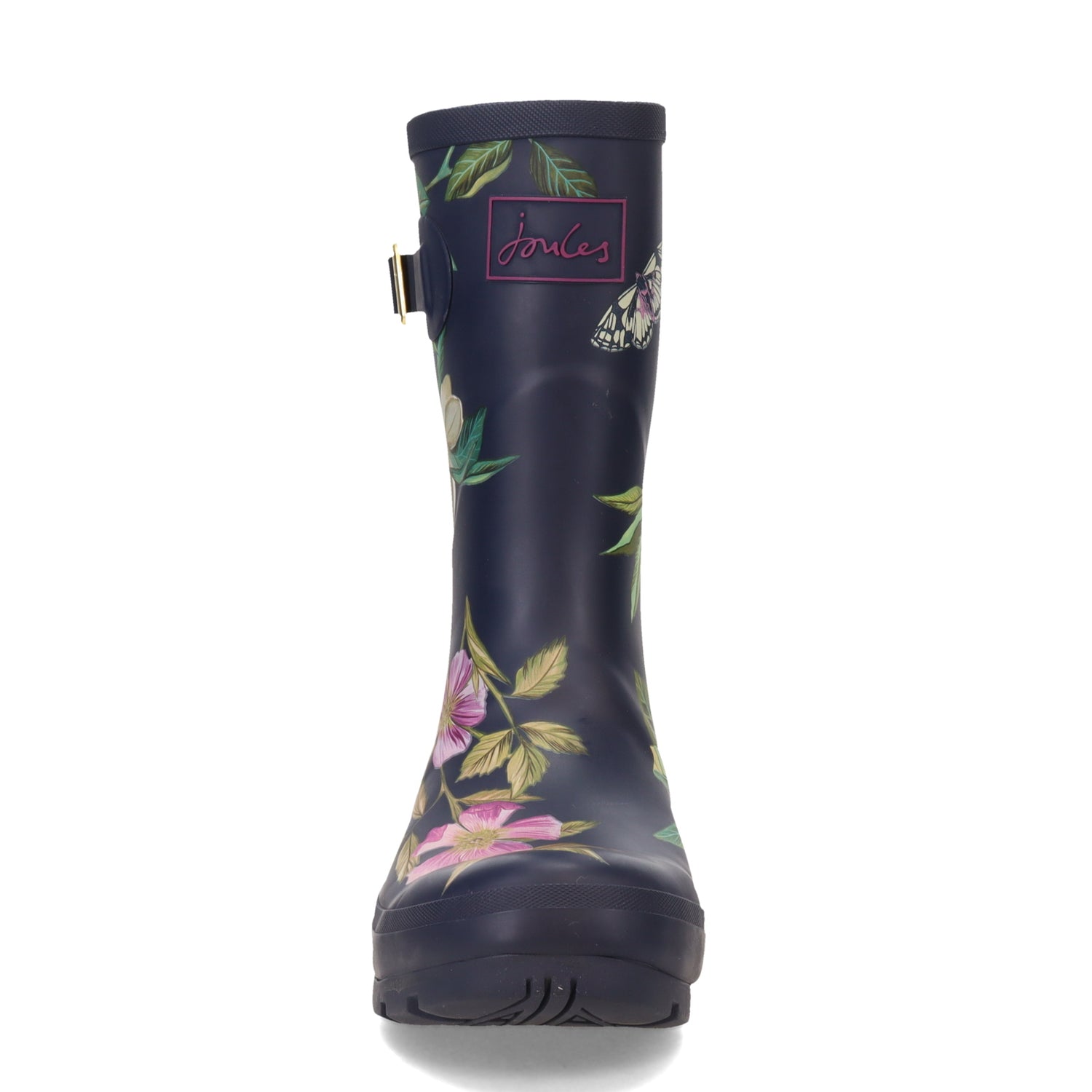 Peltz Shoes  Women's Joules Mollywelly Rain Boot NAVY FLOWER 216564-NAVFLORL