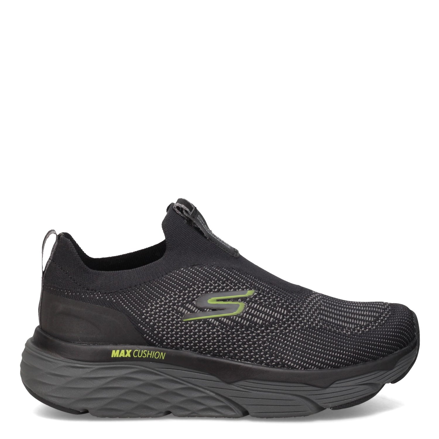 Peltz Shoes  Men's Skechers Max Cushioning Elite - Amplifier Sneaker - Wide Width BLACK LIME 220061WW-BKLM